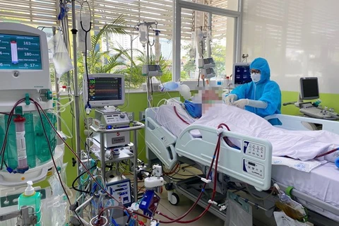 Bệnh nhân 91 (43 tuổi, phi công người Anh) đang được điều trị tích cực tại Bệnh viện Chợ Rẫy Thành phố Hồ Chí Minh. (Nguồn: TTXVN)