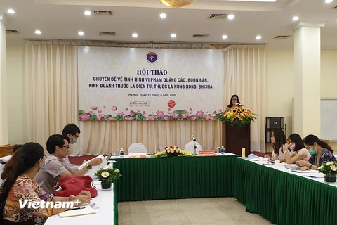 Bà Trần Thị Trang-Phó Vụ trưởng Vụ Pháp chế phát biểu tại hội thảo. (Ảnh: PV/Vietnam+)