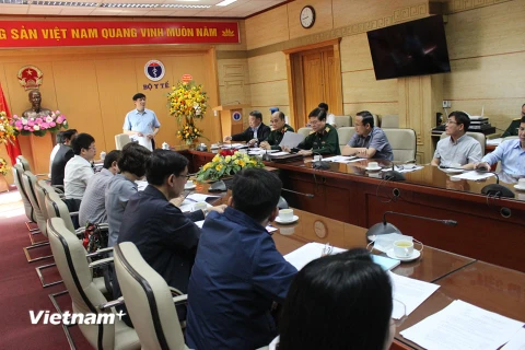 Bộ trưởng Bộ Y tế Nguyễn Thanh Long phát biểu tại cuộc họp (Ảnh: PV/Vietnam+)