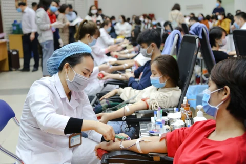 Thời gian qua, ngành huyết học-truyền máu Việt Nam đã chủ động, sáng tạo trong việc huy động người hiến máu. (Ảnh: PV/Vietnam+)