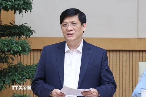 Bộ trưởng Bộ Y tế Nguyễn Thanh Long. (Ảnh: Thống Nhất/TTXVN)