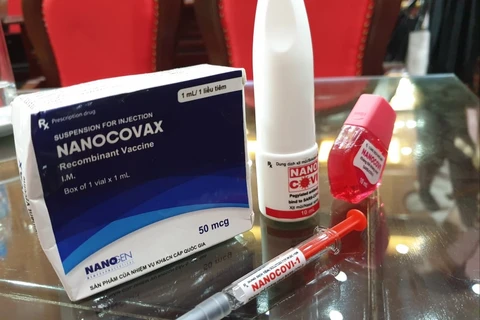 Một số loại vắcxin phòng COVID-19 NANOGEN đang nghiên cứu sản xuất. (Ảnh: T.G/Vietnam+)