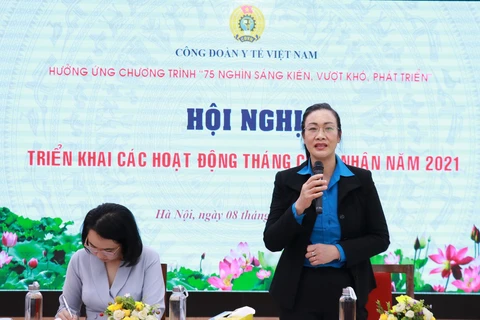 Tiến sỹ Phạm Thanh Bình - Chủ tịch Công đoàn Y tế Việt Nam cho biết thời gian qua, nhiều sáng kiến trong ngành y đã được áp dụng thành công và hiệu quả. (Ảnh: PV/Vietnam+)