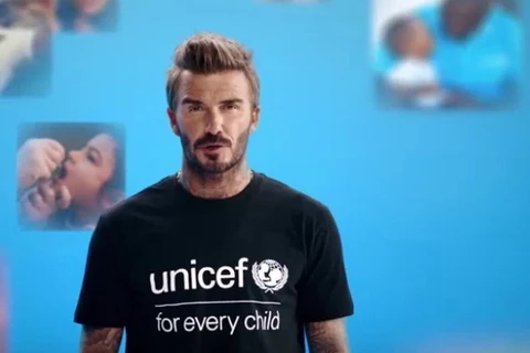 David Beckham - Đại sứ thiện chí của UNICEF và nhà sáng lập Quỹ số 7 cho UNICEF.