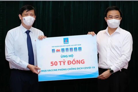 Tập đoàn Dầu khí Quốc gia Việt Nam tài trợ 50 tỷ đồng. (Ảnh: PV/Vietnam+)