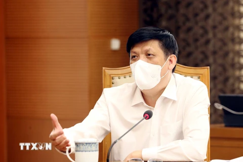 Bộ trưởng Bộ Y tế Nguyễn Thanh Long. (Ảnh: Phạm Kiên/TTXVN)