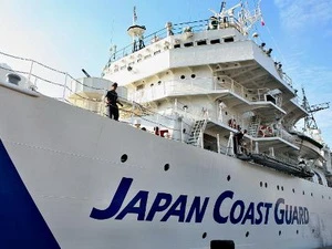 Tàu của Lực lượng bảo vệ bờ biển Nhật Bản. (Nguồn: AFP)