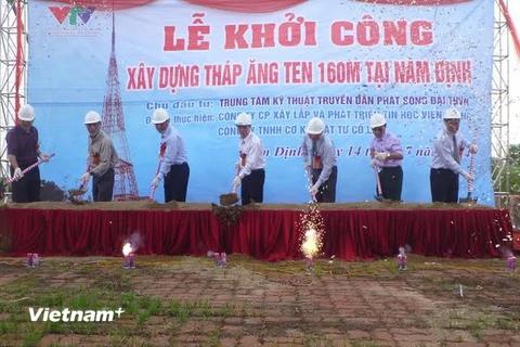 VTV khởi công xây dựng tháp ăngten cao 160m tại Nam Định