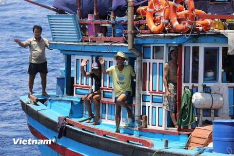[Photo] Ngư dân trên ngư trường Hoàng Sa kiên cường bám biển