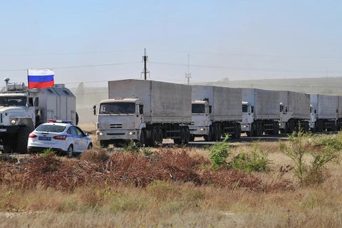 Đoàn xe viện trợ thứ ba của Nga đã tới Donetsk an toàn