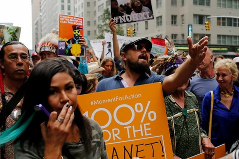 Tài tử DiCaprio dẫn đầu cuộc tuần hành chống biến đổi khí hậu
