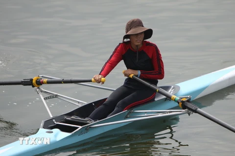 Đội tuyển rowing giành Huy chương Bạc về cho đoàn Việt Nam