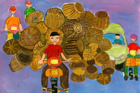 Văn hóa giao thông dưới nét vẽ của trẻ em Việt Nam