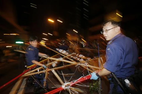 Cảnh sát Hong Kong bất ngờ giải tán khu biểu tình ở Mong Kok