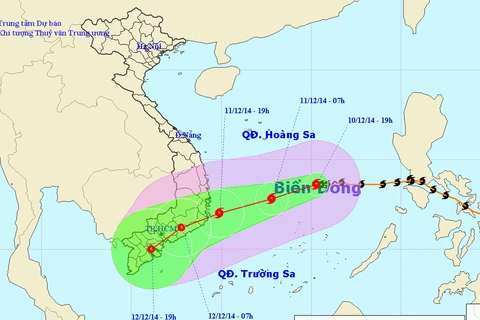 Cơn bão số 5 chỉ còn cách đảo Song Tử Tây khoảng 250km