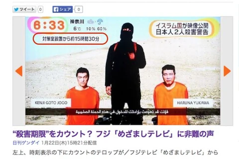 Fuji TV bị chỉ trích vì đếm ngược tới giờ con tin "bị hành quyết"