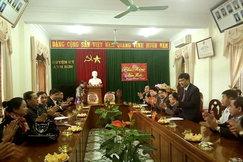 Lãnh đạo các tỉnh biên giới Lào thăm, chúc Tết tại tỉnh Nghệ An