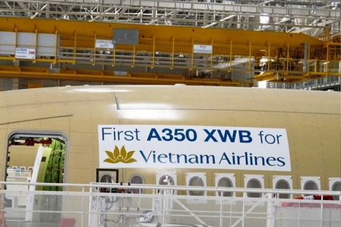 Chiếc A350 XWB đầu tiên của Vietnam Airlines sắp xuất xưởng