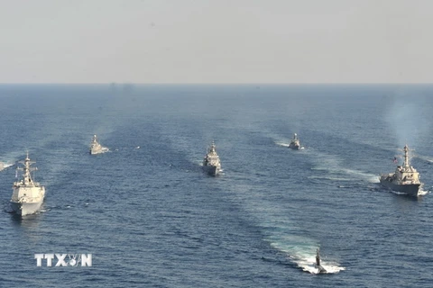 Hàn Quốc-Mỹ bắt đầu diễn tập huấn luyện hải quân chung