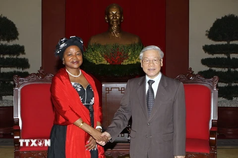 Tổng Bí thư Nguyễn Phú Trọng tiếp Chủ tịch Quốc hội Nam Phi