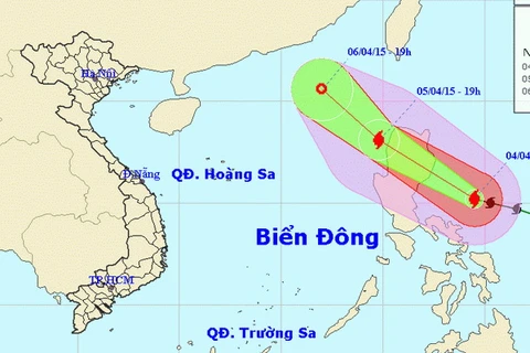 Bão Maysak có khả năng đi vào Biển Đông từ chiều tối mai