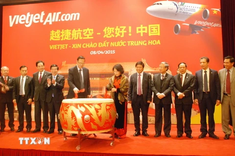 Hãng hàng không VietJet Air công bố đường bay đến Trung Quốc