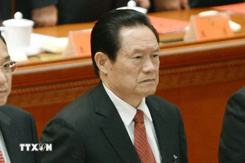 Ông Chu Vĩnh Khang tại phiên bế mạc Đại hội Đảng Cộng sản Trung Quốc lần thứ 18 tháng 11/2012. (Nguồn: Kyodo/TTXVN)