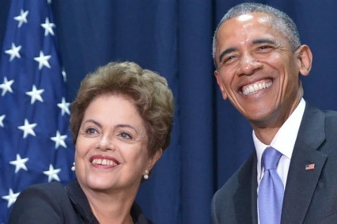 Tổng thống Brazil Dilma Rousseff và Tổng thống Mỹ Barack Obama. (Nguồn: Getty Images)