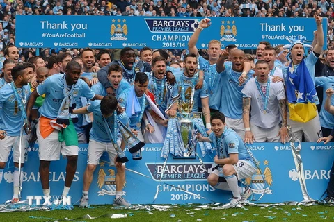 Các cầu thủ Manchester City. (Nguồn: AFP/TTXVN)