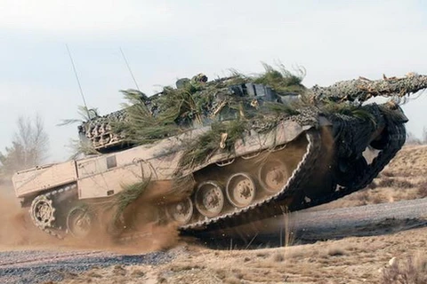 Một mẫu xe tăng của Tập đoàn quốc phòng Krauss-Maffei Wegmann. (Nguồn: dw.com)