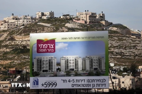 Toàn cảnh Khu định cư Do Thái tại khu vực Har Homa, giáp với Đông Jerusalem. (Nguồn: AFP/TTXVN)