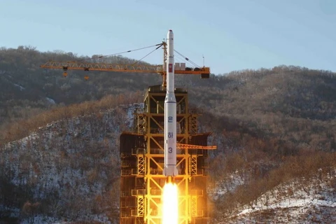 Bệ phóng tên lửa Tongchang-ri. (Nguồn: AP)