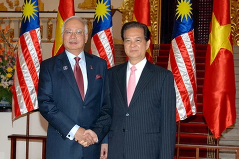 Thủ tướng Nguyễn Tấn Dũng và Thủ tướng Malaysia Najib Razak. (Nguồn: thutuong.chinhphu.vn)