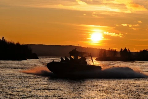 Tàu tuần tra biên giới Na Uy trên sông Pasvik. (Nguồn: barentsobserver.com)