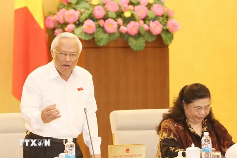 Phó Chủ tịch Quốc hội Uông Chu Lưu phát biểu ý kiến. (Ảnh: Phương Hoa/TTXVN)
