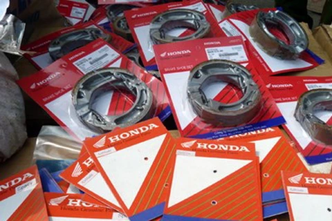 Hà Nội: Phát hiện cơ sở sản xuất má phanh giả nhãn hiệu Honda