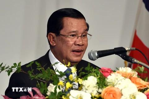 Thủ tướng Campuchia Hun Sen. (Nguồn: AFP/TTXVN)