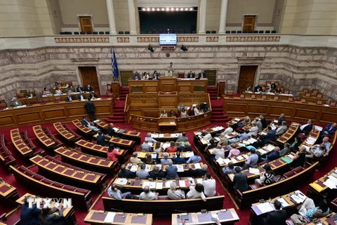 Quốc hội Hy Lạp họp khẩn xem xét gói cứu trợ thứ ba. (Nguồn: AFP/TTXVN)