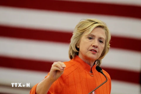 Bà Hillary Clinton tại một chiến dịch vận động tranh cử ở Bắc Las Vegas, Nevada. (Nguồn: AFP/TTXVN)