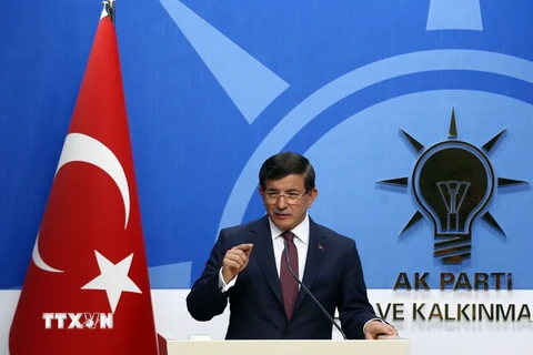 Thủ tướng Thổ Nhĩ Kỳ Ahmet Davutoglu. (Nguồn: AFP/TTXVN)