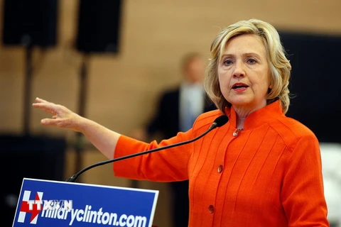 Ứng cử viên Hillary Clinton tại một chiến dịch vận động tranh cử ở Bắc Las Vegas, Nevada, Mỹ. (Nguồn: AFP/TTXVN)