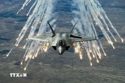 Máy bay chiến đấu F-22. (Nguồn: EPA/TTXVN)
