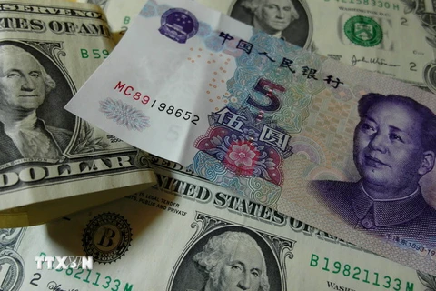 Đồng nhân dân tệ và đồng USD. (Nguồn: AFP/TTXVN)
