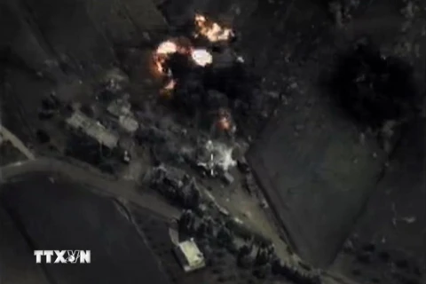 Cuộc không kích của không quân Nga tại Syria. (Nguồn: AFP/TTXVN)