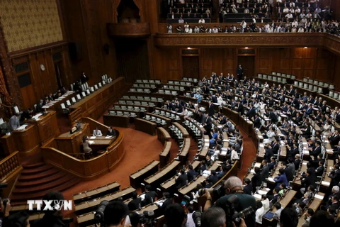 Toàn cảnh phiên họp của Thượng viện Nhật Bản ở Tokyo. (Nguồn: Reuter/TTXVN)