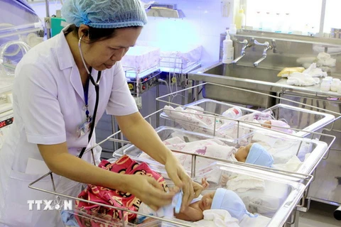 Chăm sóc trẻ sơ sinh tại Bệnh viện Phụ sản Từ Dũ (Thành phố Hồ Chí Minh). (Ảnh: Dương Ngọc/TTXVN)