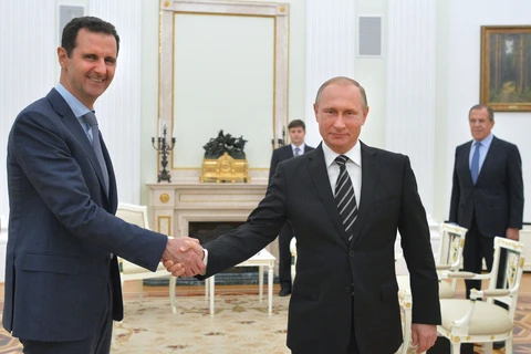 Tổng thống Nga Vladimir Putin và Tổng thống Syria Bashar al-Assad (Nguồn: AFP/TTXVN)