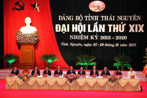 Đại hội đại biểu Đảng bộ tỉnh Thái Nguyên lần thứ XIX. (Nguồn: thainguyen.gov.vn)