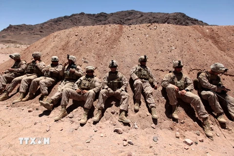 Binh lính Mỹ tham gia một cuộc tập trận. (Nguồn: THX/TTXVN)