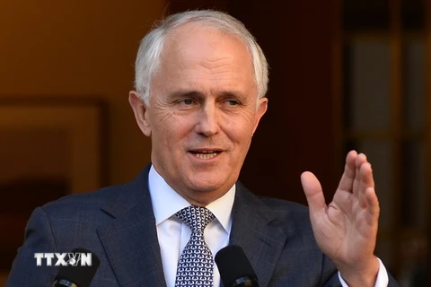 Thủ tướng Malcolm Turnbull tại cuộc họp báo ở Canberra. (Nguồn: AFP/TTXVN)